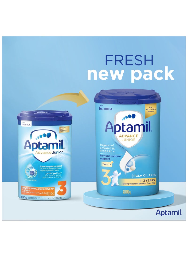 ابتاميل حليب أدفانس جونيور 3 خالي من زيت النخيل 1-3 سنوات - Image 3